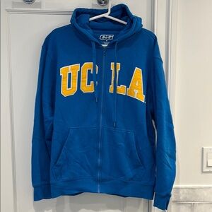 UCLA Zip-Up Hoodie size Medium blue with yellow embroidered letters